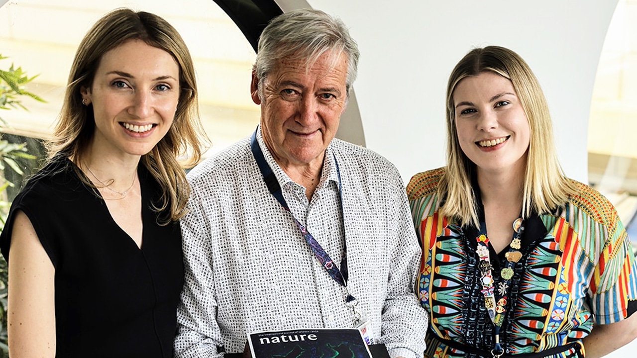 L-R: Dr Zoe Marks, Professor Paul Hertzog and Dr Nicole Campbell
